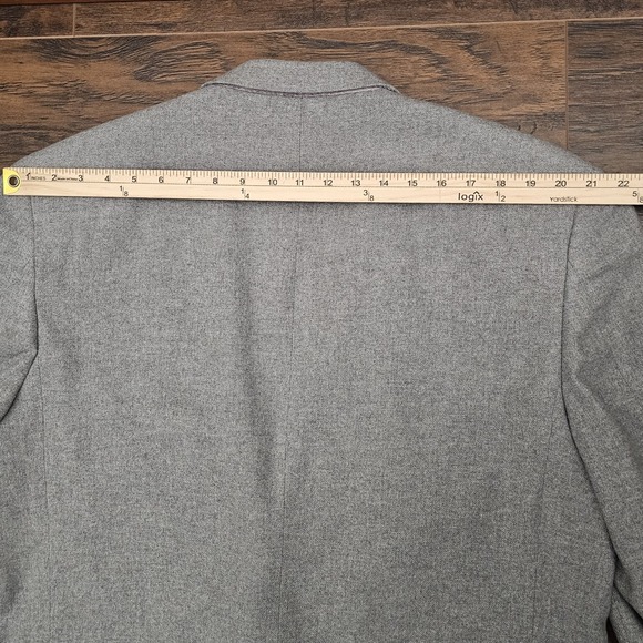 Neiman Marcus Mens Lined Cashmere Two Button Blazer Sport Coat Jacket Light Gray - Picture 11 of 15